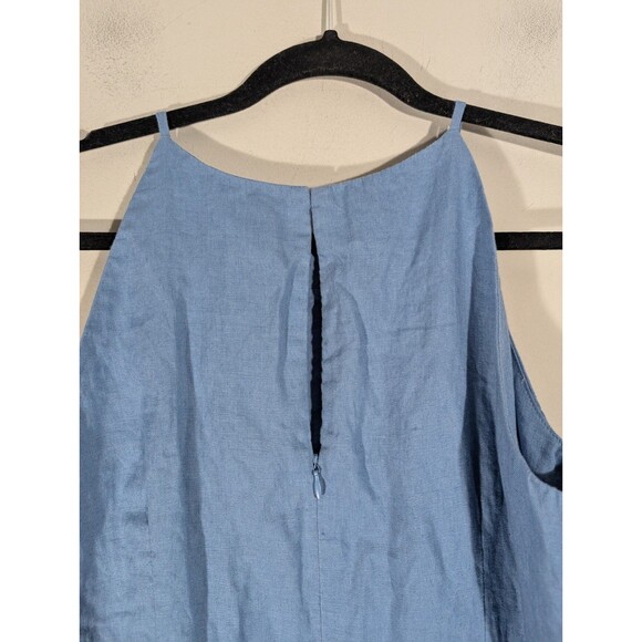 Boden Womens Blue Linen Sleeveless Maxi A Line Riviera Dress Sz 8 Preppy Coastal - Picture 6 of 9